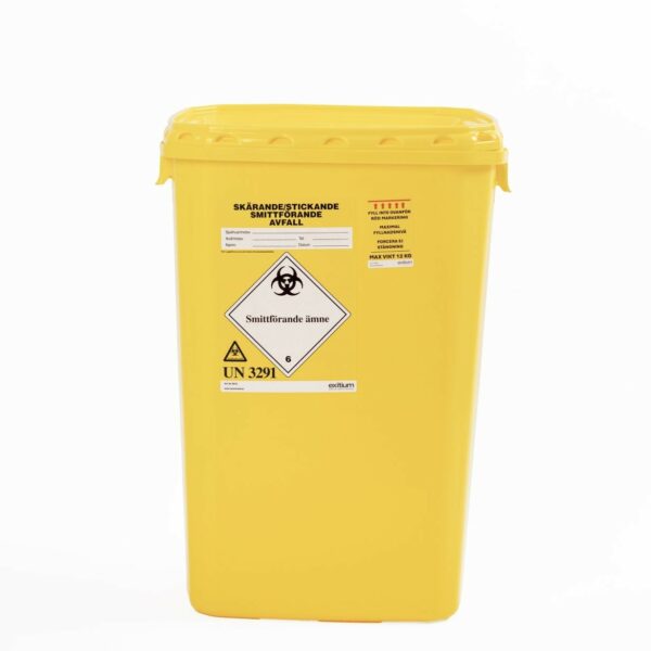 60 liters behållare x 1 st. Pakettjänst för skärande, stickande och smittförande avfall