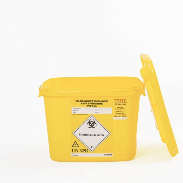 30 liters behållare X 1 st. Pakettjänst för smittförande avfall och stickande/skärande avfall
