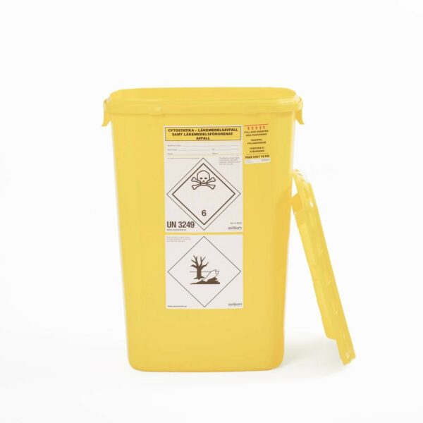 60 liters behållare x 1 st, Pakettjänst för cytostatika och läkemedelsförorenat avfall