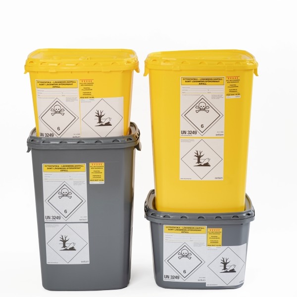 Behållare för cytostatika avfall och läkemedelsförorenat avfall